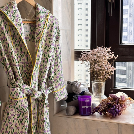 Violet Tulip Robe (Family Size)