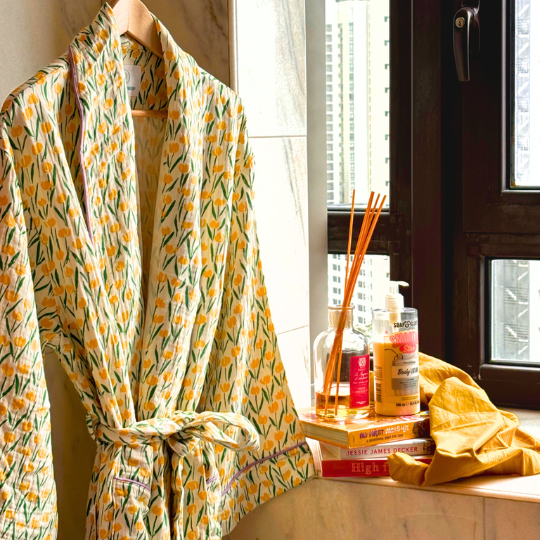 Yellow Tulip Robe (Family Size)