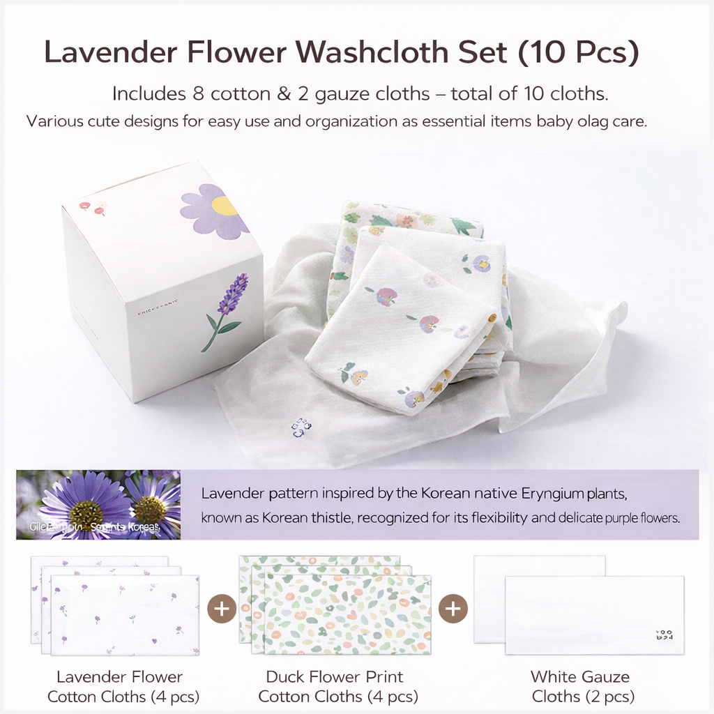 Baby Washcloth Set (10 pcs)